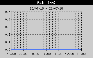 Grafico delle precipitazioni nelle ultime 24 ore