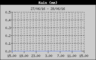 Grafico delle precipitazioni nelle ultime 24 ore