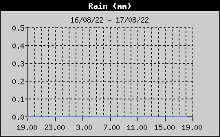 Grafico delle precipitazioni nelle ultime 24 ore